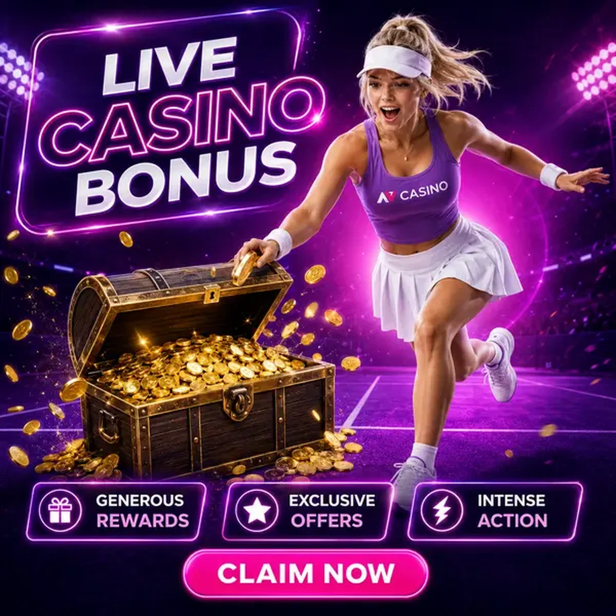 Athletischer Champion enthüllt Schatztruhe voller Boni an NV Live-Casino-Tischen